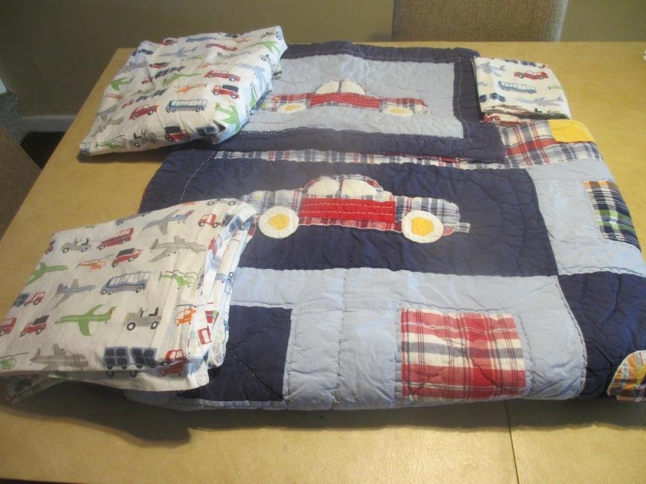 Pottery Barn Kids Transportation TWIN comforter,sham, sheet set, pillow case