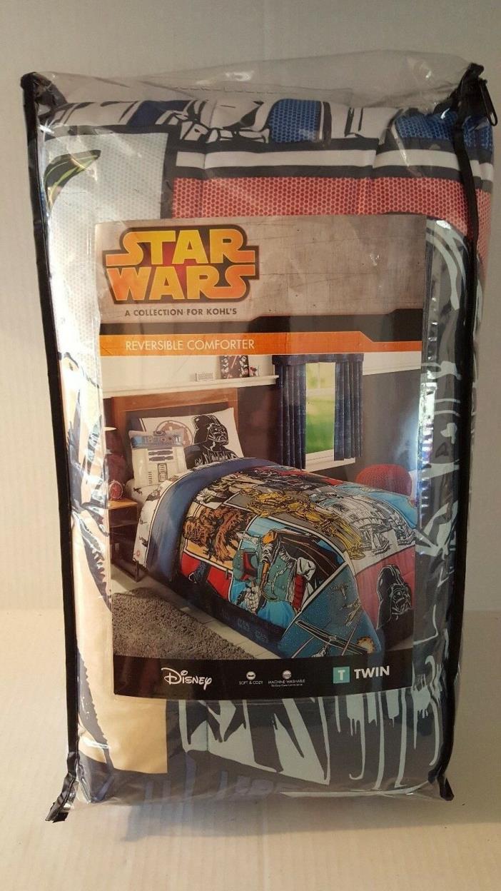 STAR WARS TWIN BED SIZE COMFORTER REVERSIBLE POLYESTER 61