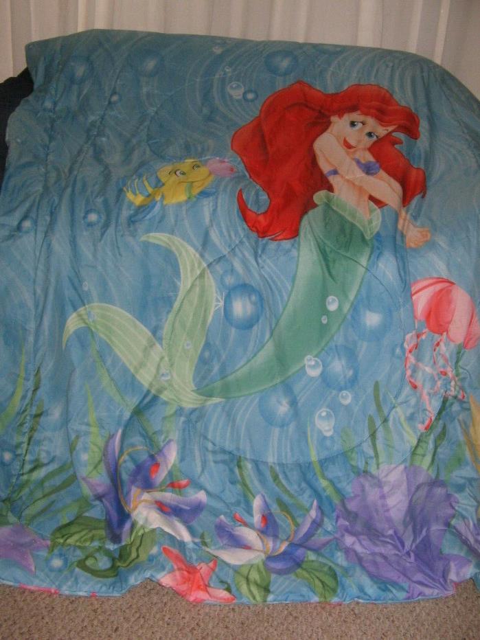 Disney Princess Ariel Little Mermaid Reversible TWIN Size Comforter