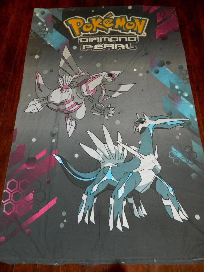 Pokemon Twin Diamond and Pearl Duvet Cover Bed Dialga Palkia 2008 Cotton RARE