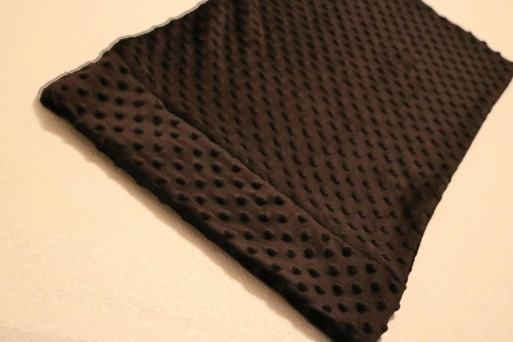 1  Bubble Black  Minky Micro Fleece  Travel Pillowcase  15x24 (Fit Pillow 14x20)