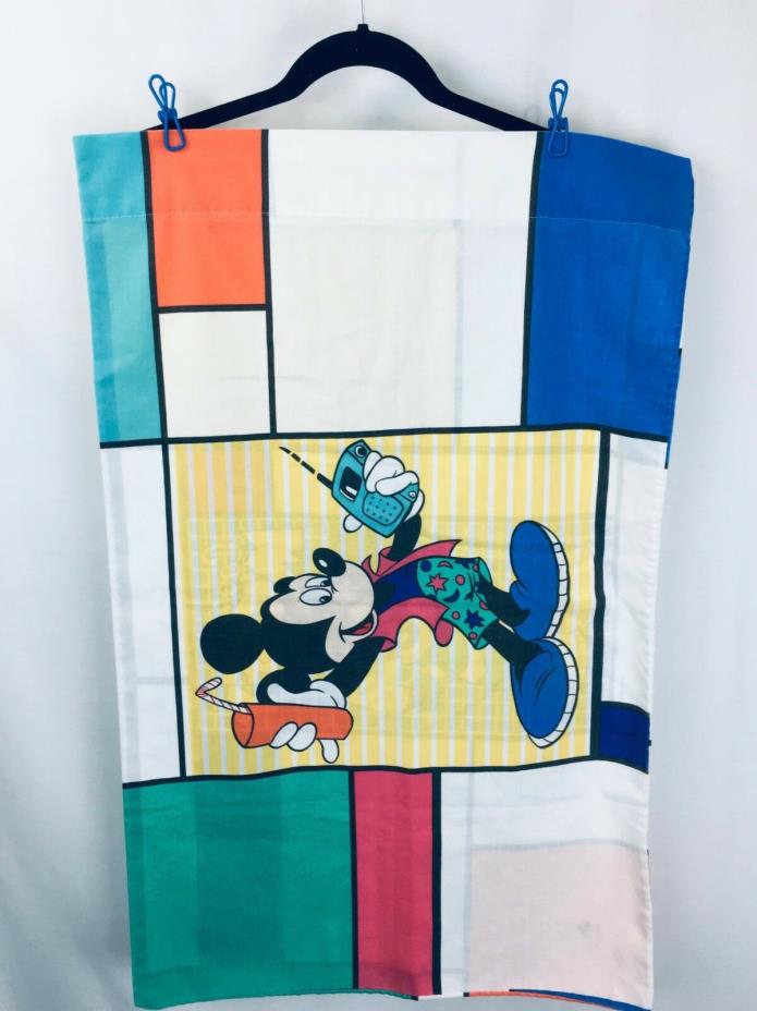 Disney Cool Mickey Mouse Cellphone Double Sided Standard Vintage Pillowcase