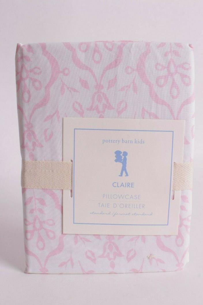 NWT Pottery Barn Kids Claire pink pillowcase