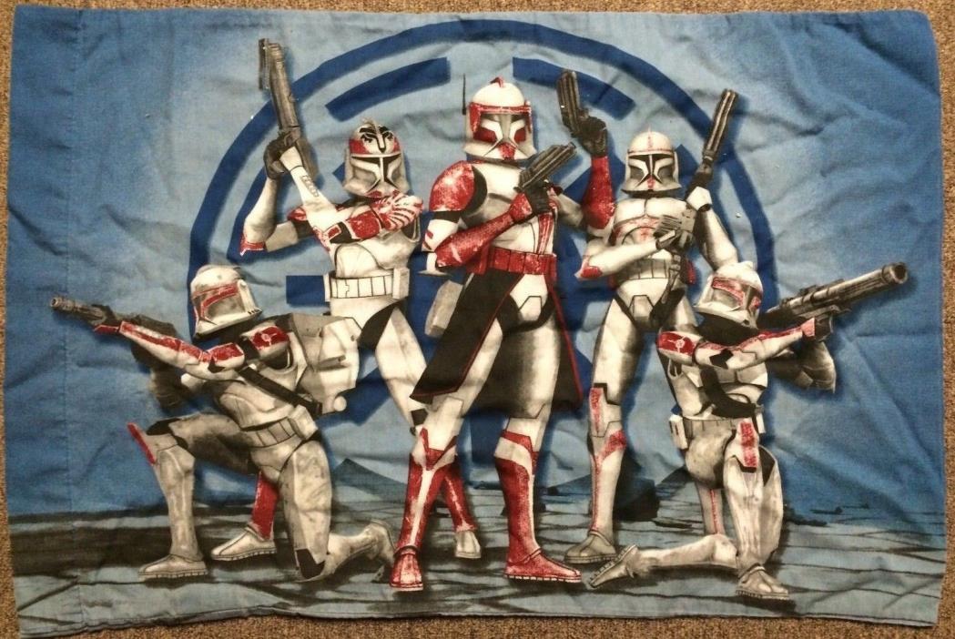 Vintage Star Wars Storm Troopers Standard Size Pillowcase FAST shipping VGUC