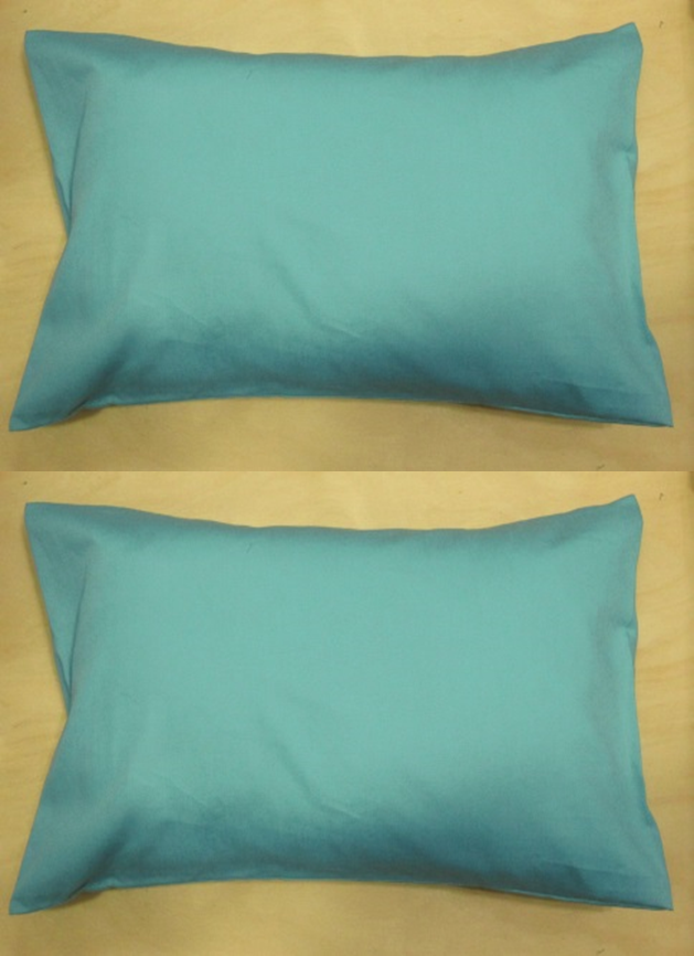 2 Travel Pillow Cover Case 12X18 Pillow Pillowcase Envelope Closure Turquoise