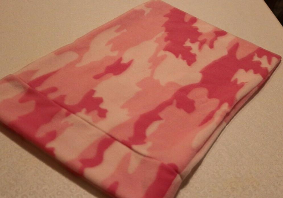 1 Pink Camouflage  Fleece  Travel Pillowcase  Rectangular 14x20