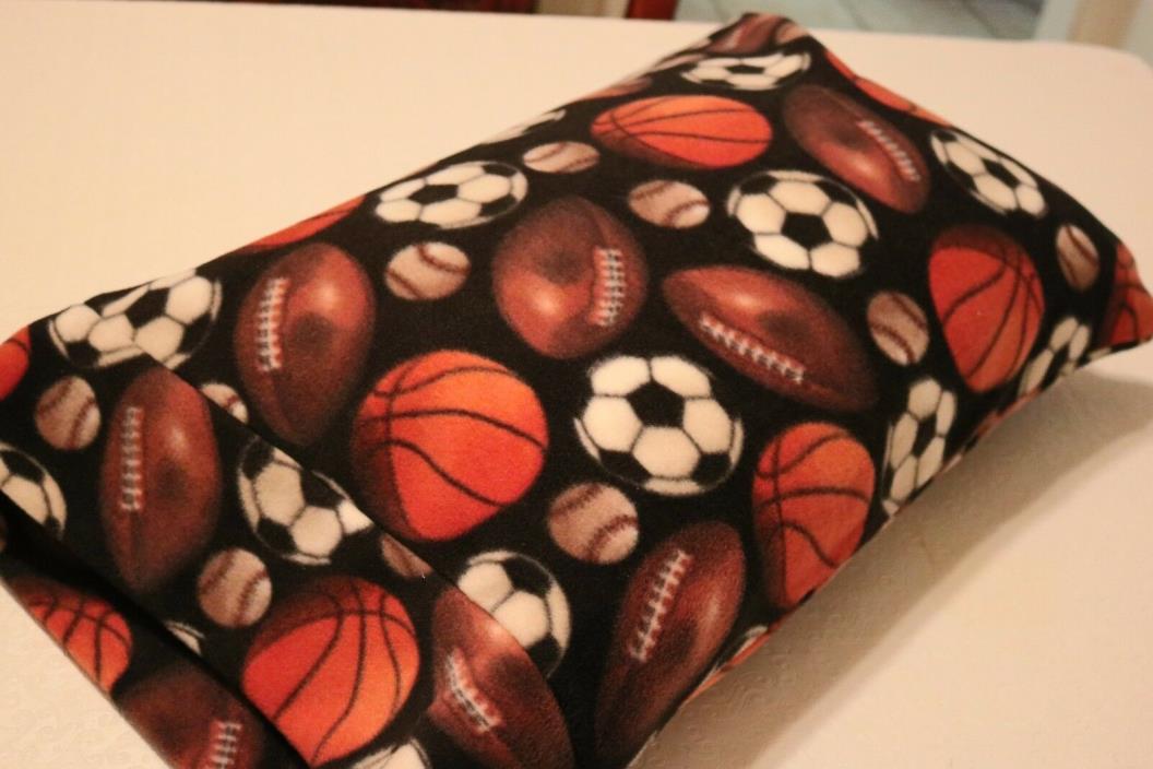 1 Sport Football Baseball Soccer Travel Pillowcase  15x24 (fits pillow 14x20)