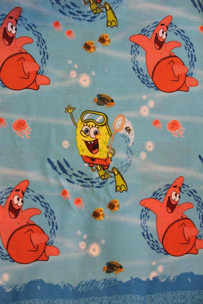 Nickelodeon Spongebob Squarepants Twin Single Flat Sheet Craft Fabric