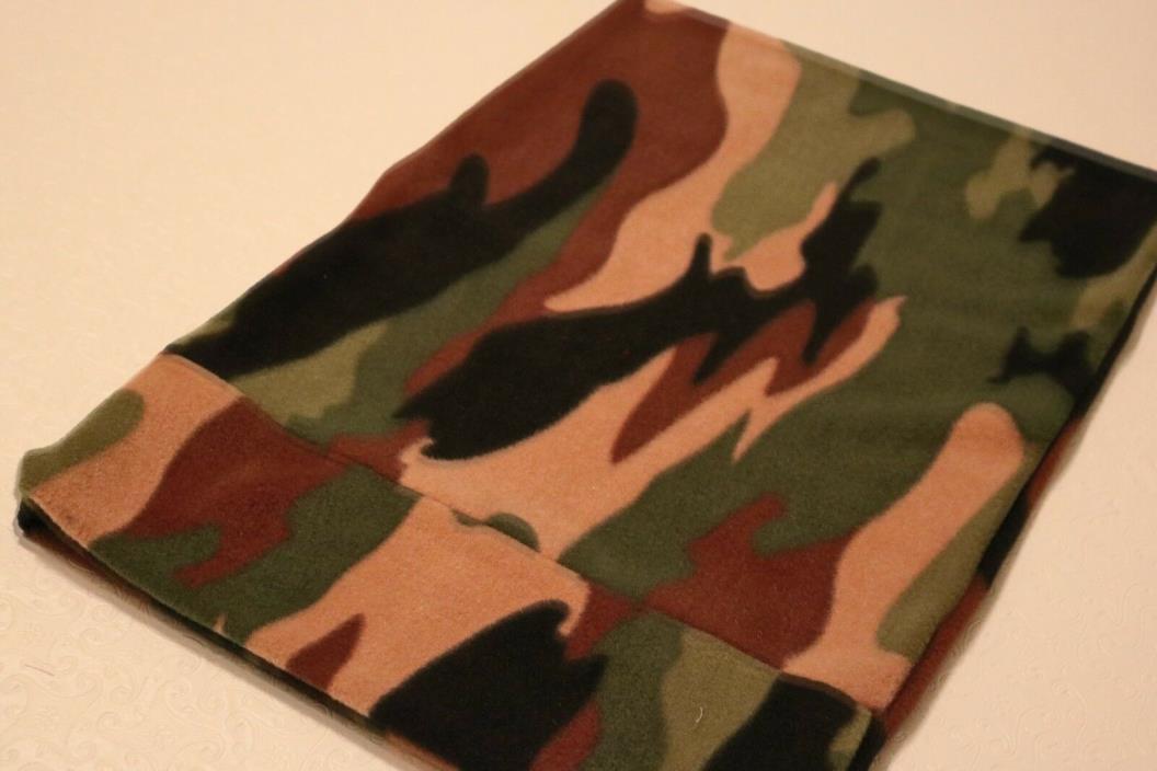 1 Camouflage   Fleece Travel Pillowcase  13x20 (fits pillow 12x16)