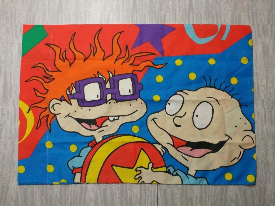 vtg Rugrats 2-sided pillow case Tommy Angelica Chucky Spike Nickelodeon bedding