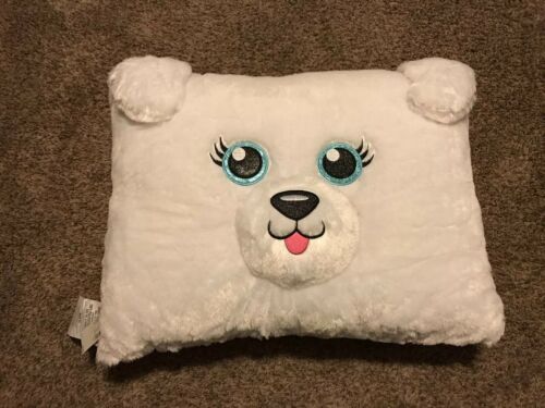 Justice Nwt Puppy Pillow White 22x17