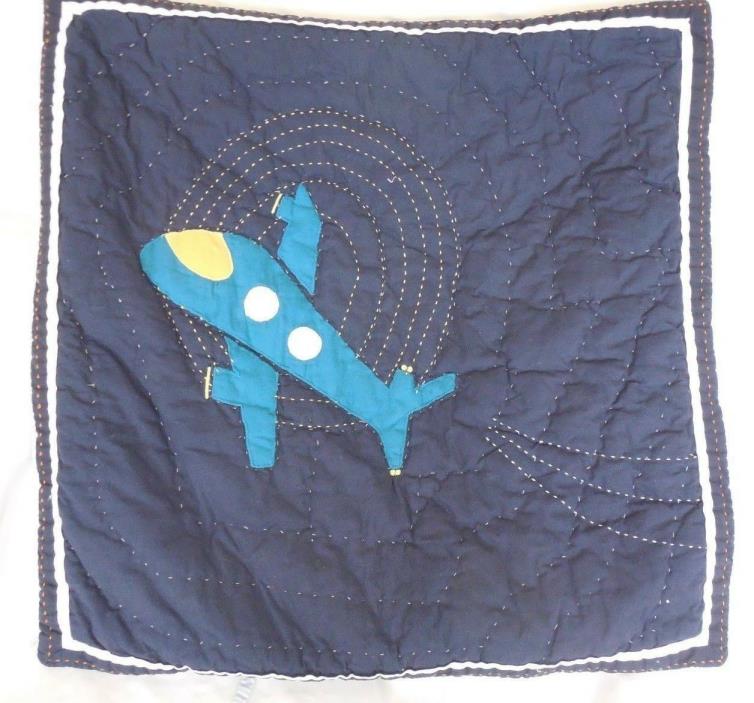 Pottery Barn Kids Brody Airplane Pillow Sham Euro NLA NWOT Hard to find
