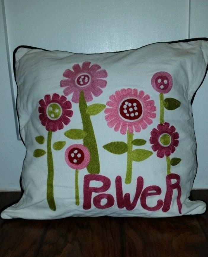 Pottery Barn Teen Inspiration Flower Power Pillow Cover