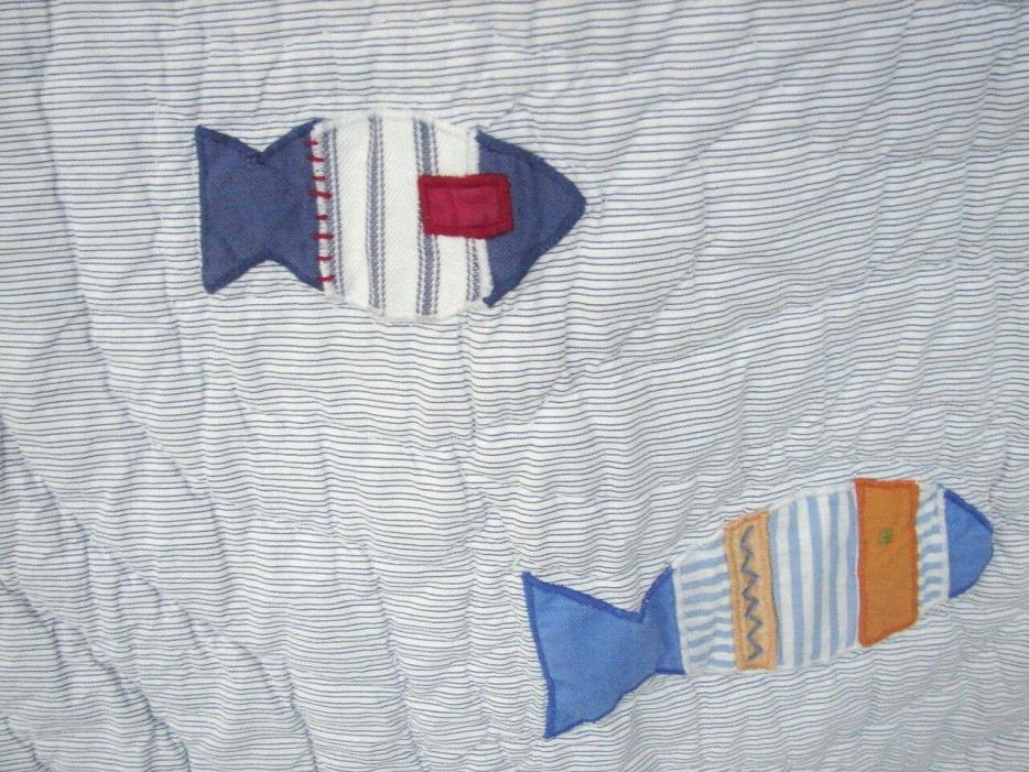 Pottery Barn Kids Fish Quilt Size Double