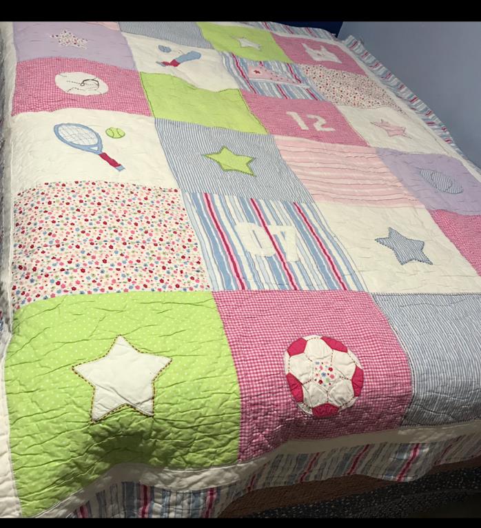 Rooms that Rule GIRLS Sports Softball, Tennis,  Etc Twin Quilt & Pillow Cover