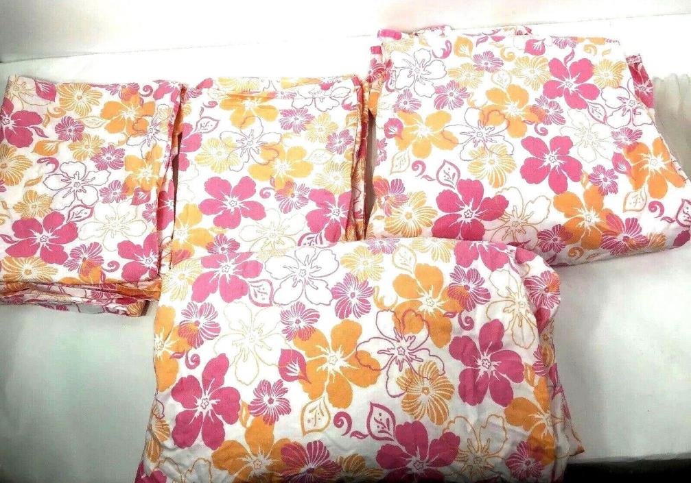 Pottery Barn Kids Queen Sheet Set Fitted Flat 2 Pillowcases Floral