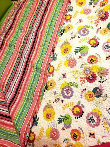 Colorful Girls reversible Twin Quilt