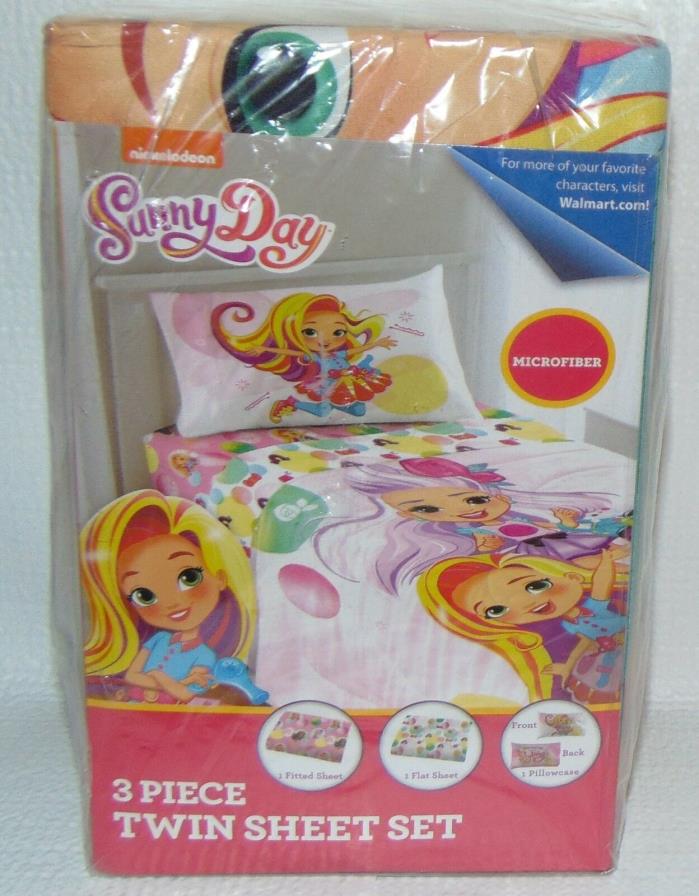 Nickelodeon Sunny Day Soft Microfiber 3 Piece Kids Bedding Twin Sheet Set, Pink