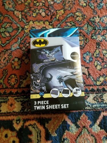 Batman Kids Bedding Soft Microfiber Sheet Set, Twin Size 3 Piece new