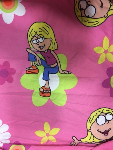 Lizzie McGuire Bed Sheet Fitted Twin Size Pink Bitmoji RARE