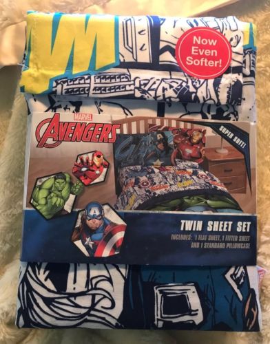 NEW Marvel Avengers Assemble Twin 3 Piece Sheet Set Super Soft