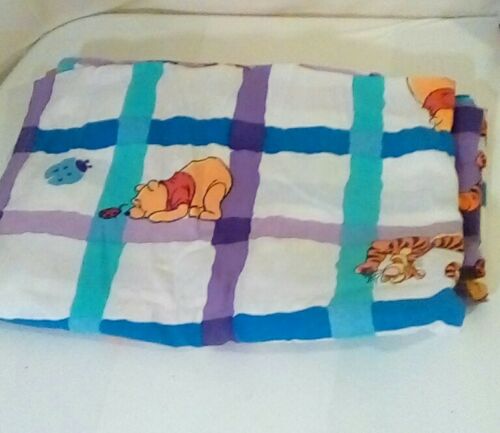 Vtg Winnie the Pooh Ladybug Love Twin Flat Sheet Bedding Spring Fabric Crafts
