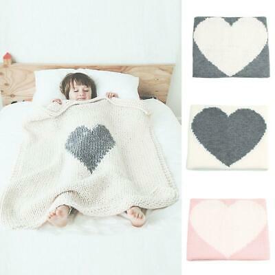 Newborn Baby Sleep Infant Kids Loving Knitting Blanket Bedding Quilt