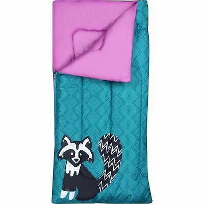 Ozark-Trail Kids Sleeping Bag Camping Indoor Outoor Traveling Raccoon/Bear Pu...