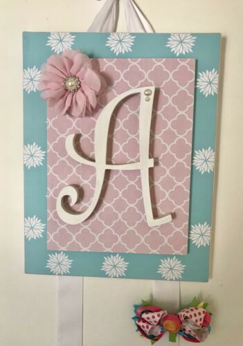 Girls Wall Decor Hanging Hair Bow Letters ‘A’