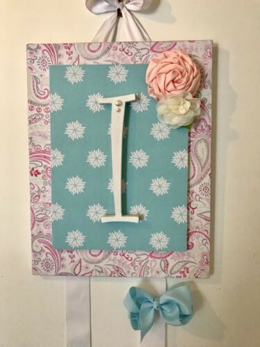 Girls Wall Decor Hanging Hair Bow Letters ‘I’