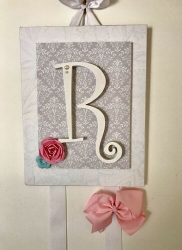 Girls Wall Decor Hanging Hair Bow Letters ‘R’