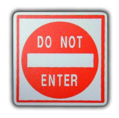 Road Sign Do Not Enter Drawer Pulls (Set of 2) [ID 83183]