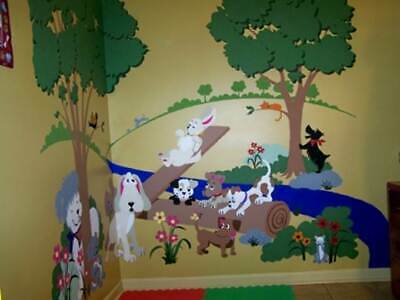 Small Puppy Playground Wall Mural (Small) [ID 715303]