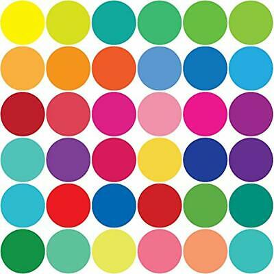 36 Confetti Rainbow Colors Polka Dots Wall Decals, Matte Eco-friendly Fabric Are