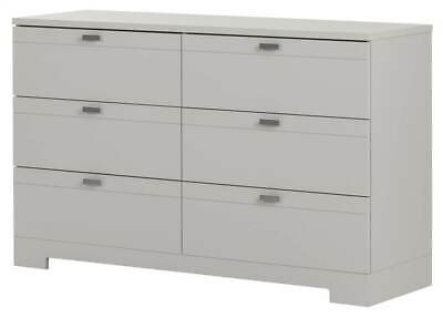 6-Drawer Double Dresser in Soft Gray [ID 3495069]