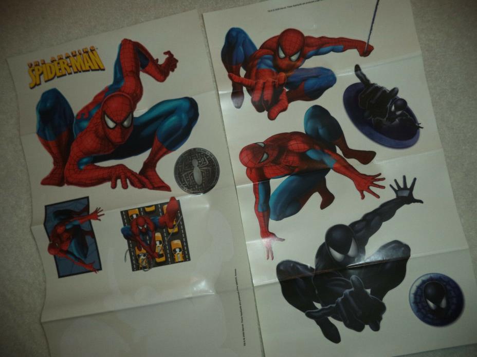 SPIDER-MAN WALL DECALS 10 Classic Comic Spiderman Marvel Decor