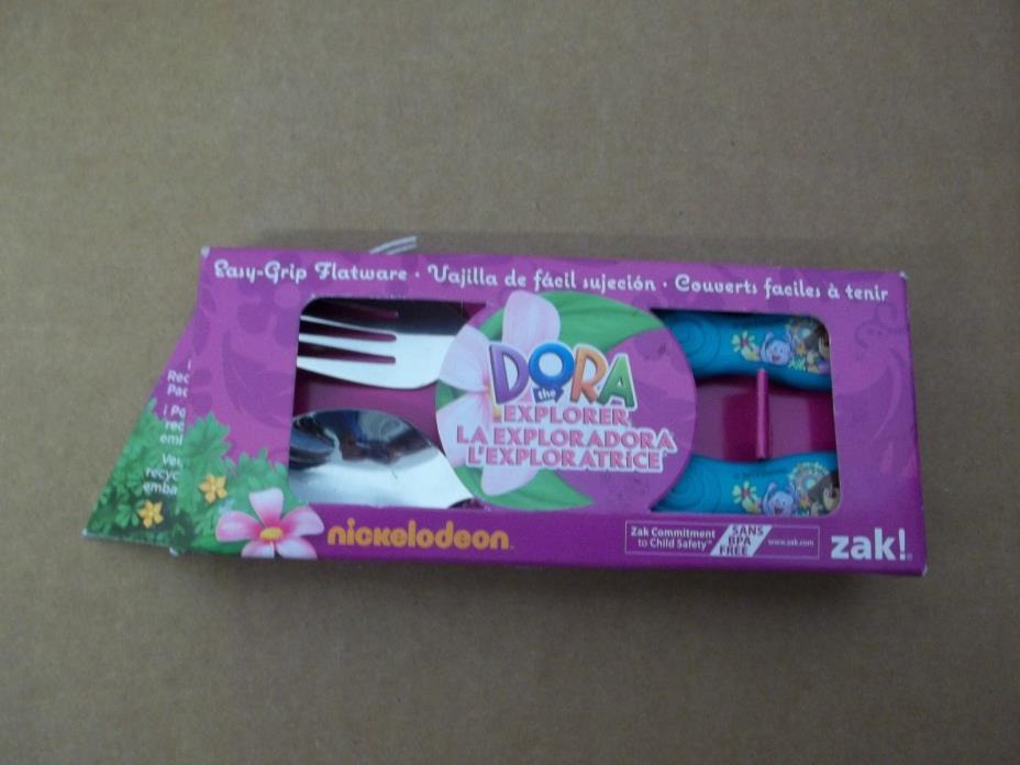 Dora The Explorer Toddler Metal Fork & Spoon Set
