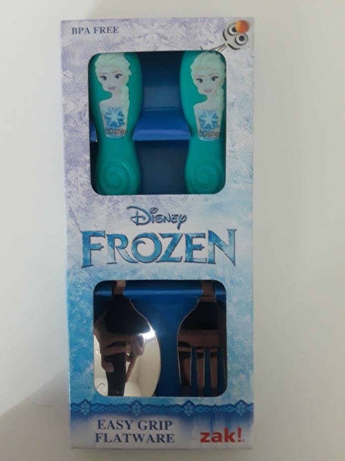 NEW Zak! Disney Frozen Easy Grip Flatware Children's Spoon and Fork BPA-free