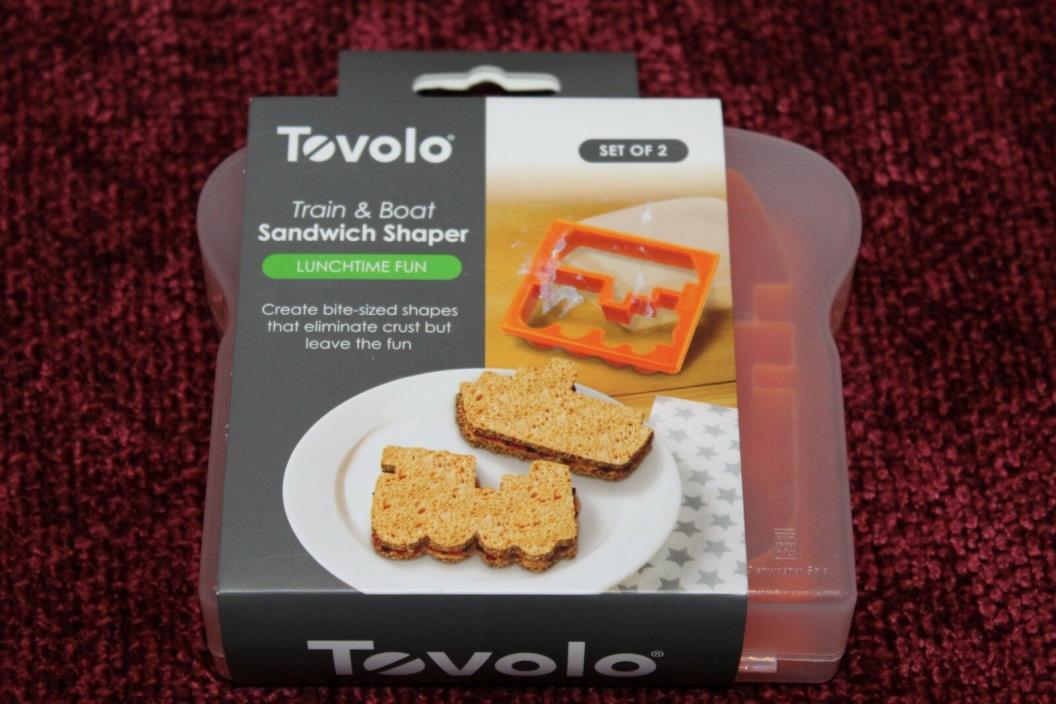 Tovolo Train & Boat Sandwich Shaper Cutter Child's Lunchbox Lunch Fun