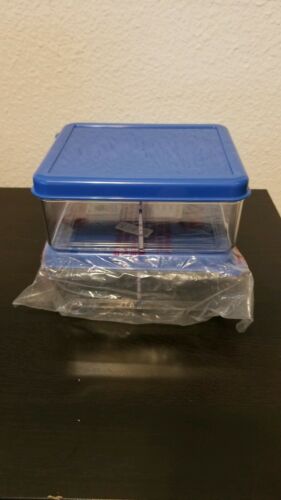 Pottery Barn Kids divided lunch containers w/original ice packs BLUE Lot of 2