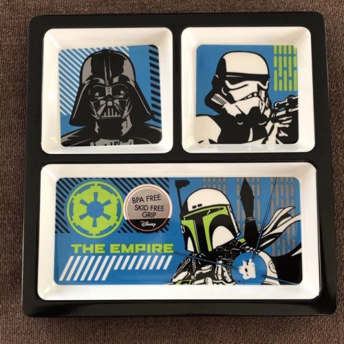 Kids Disney Star Wars Divided Plate The Empire BPA Free Darth Vader Stormtrooper