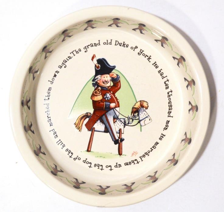 Anderton 1890 Pottery Child's Bowl and Plate - Toy Soldiers Theme - England