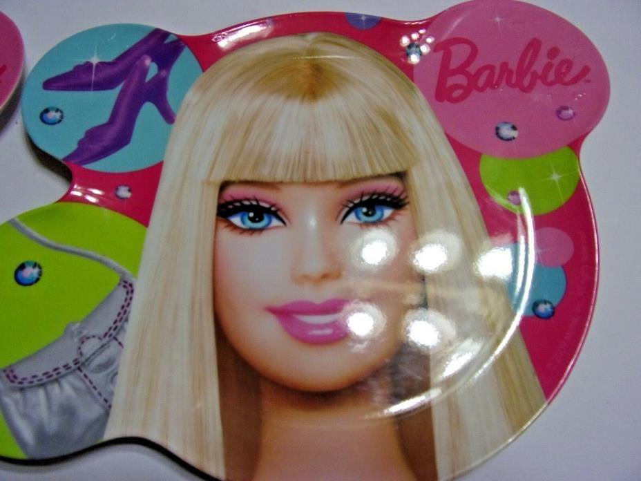 Barbie Plates Set of Two Heavy Plastic