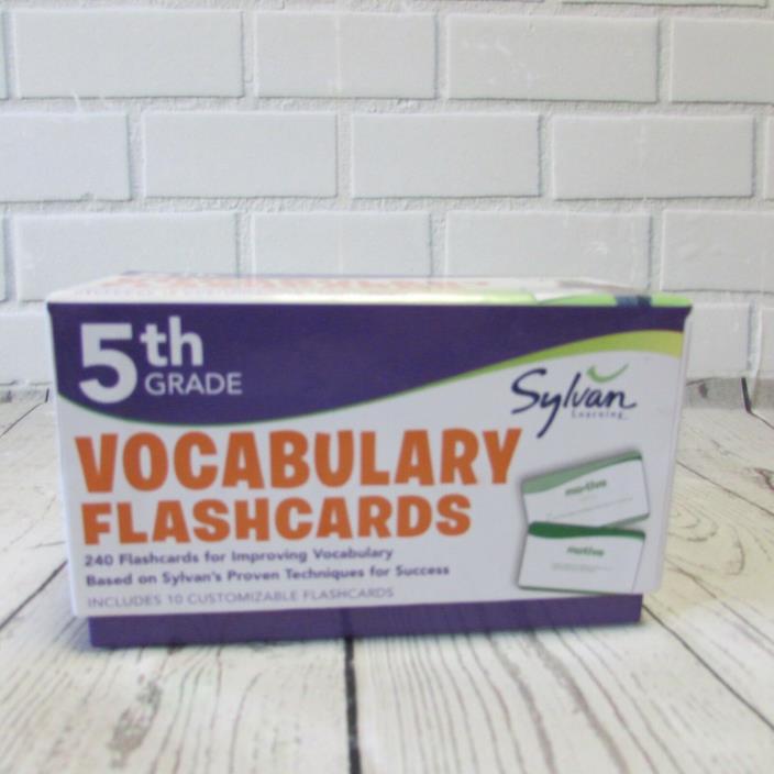 Sylvan Learning 5th Grade Vocabulary Flashcard Boxed Set 240 Cards English Words