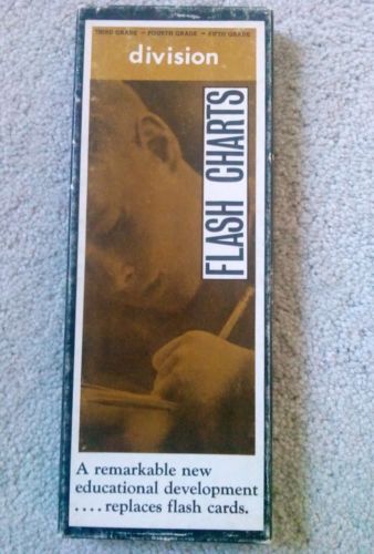 Vintage 1968 Division Flash Charts/Cards #840 W/Directions Sheet in Original Box