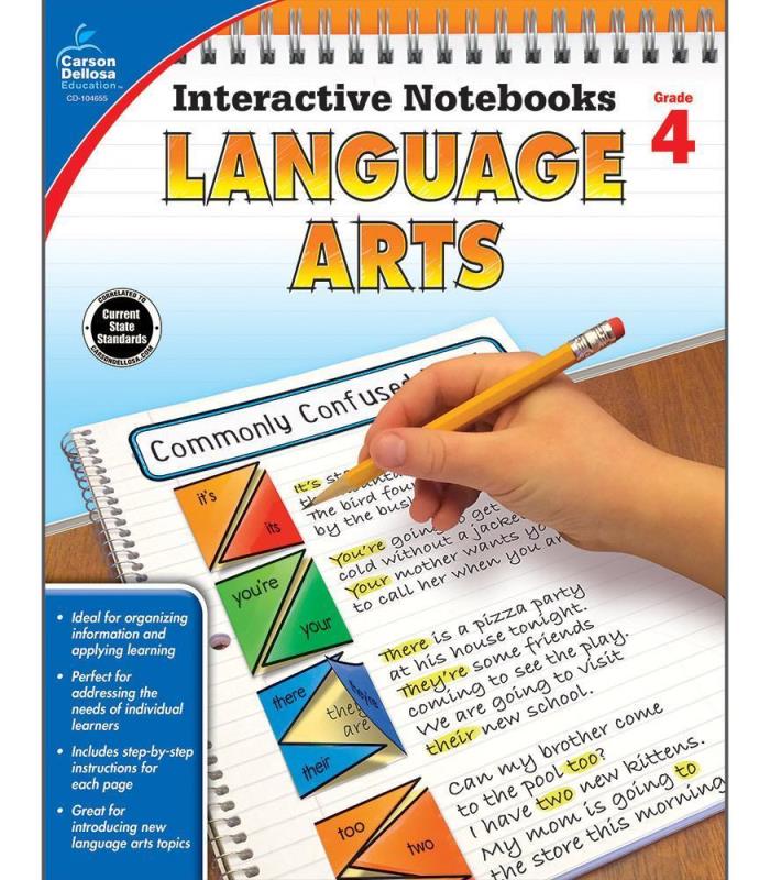 CD 104655 Interactive Notebook Language Arts Grade 4 Teacher Resource NEW