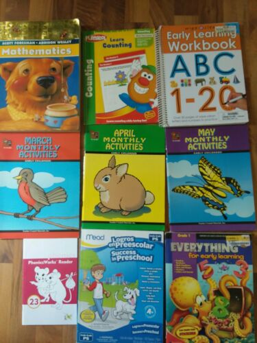 Early Learning Mixed LOT 9 Books LN-VGUC Home school education teacher created