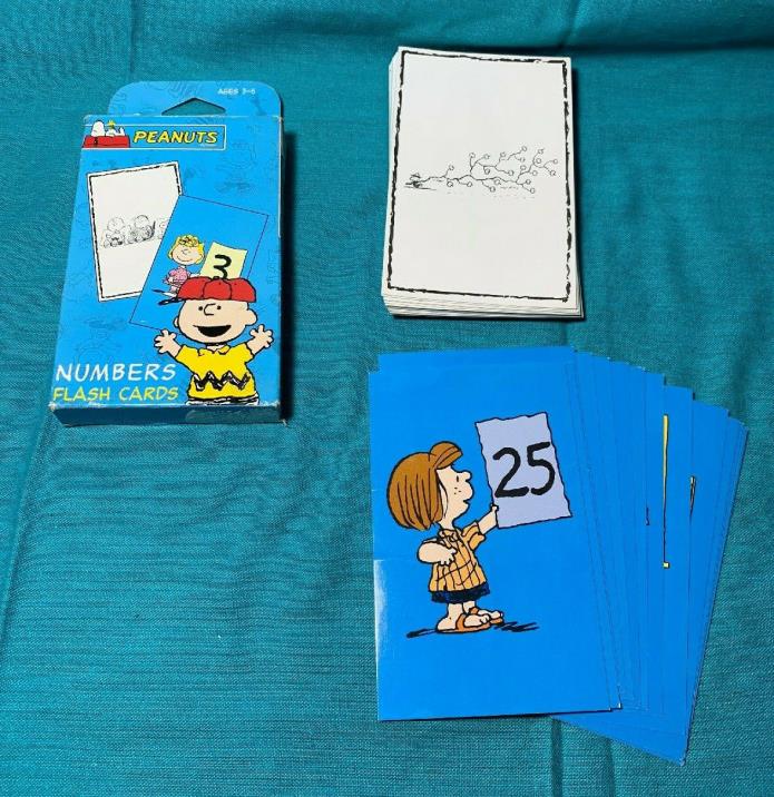 Kids Peanuts Numbers Flash Cards Ages 3-6 Complete w/ box Free shipping