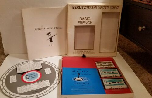 Comprehensive French Suitecase Cassette Tape Vintage Berlitz French Course