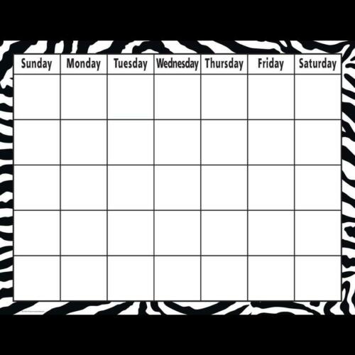 Zebra Calendar Chart (TCR7750)